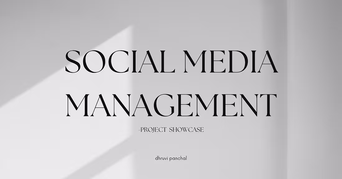 Cover image for Social Media Management :: Behance