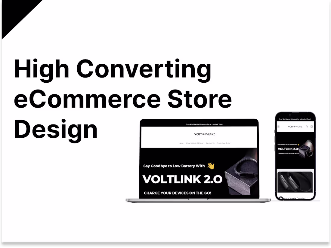 Cover image for Unique and High Converting eCommerce Store Design