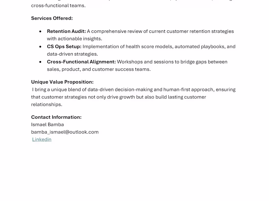 Cover image for  Fractional Customer Success & Revenue Operations Consultant