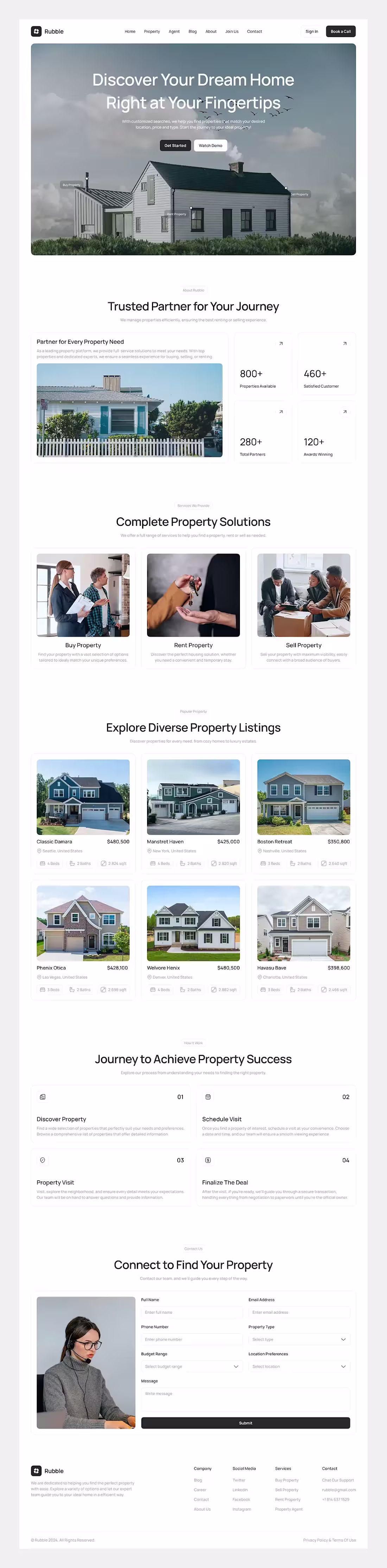 Cover image for Rubble Real Estate Website