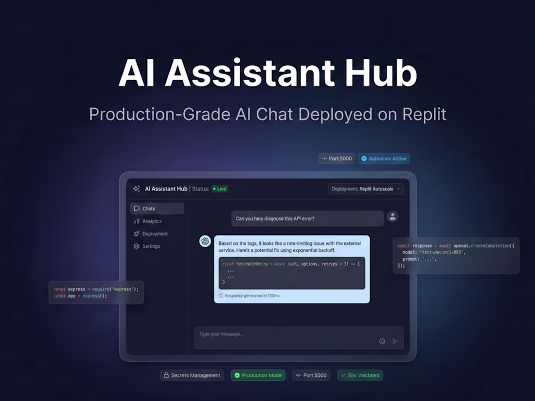 Cover image for Production AI Chat Platform Built & Deployed on Replit Autoscale