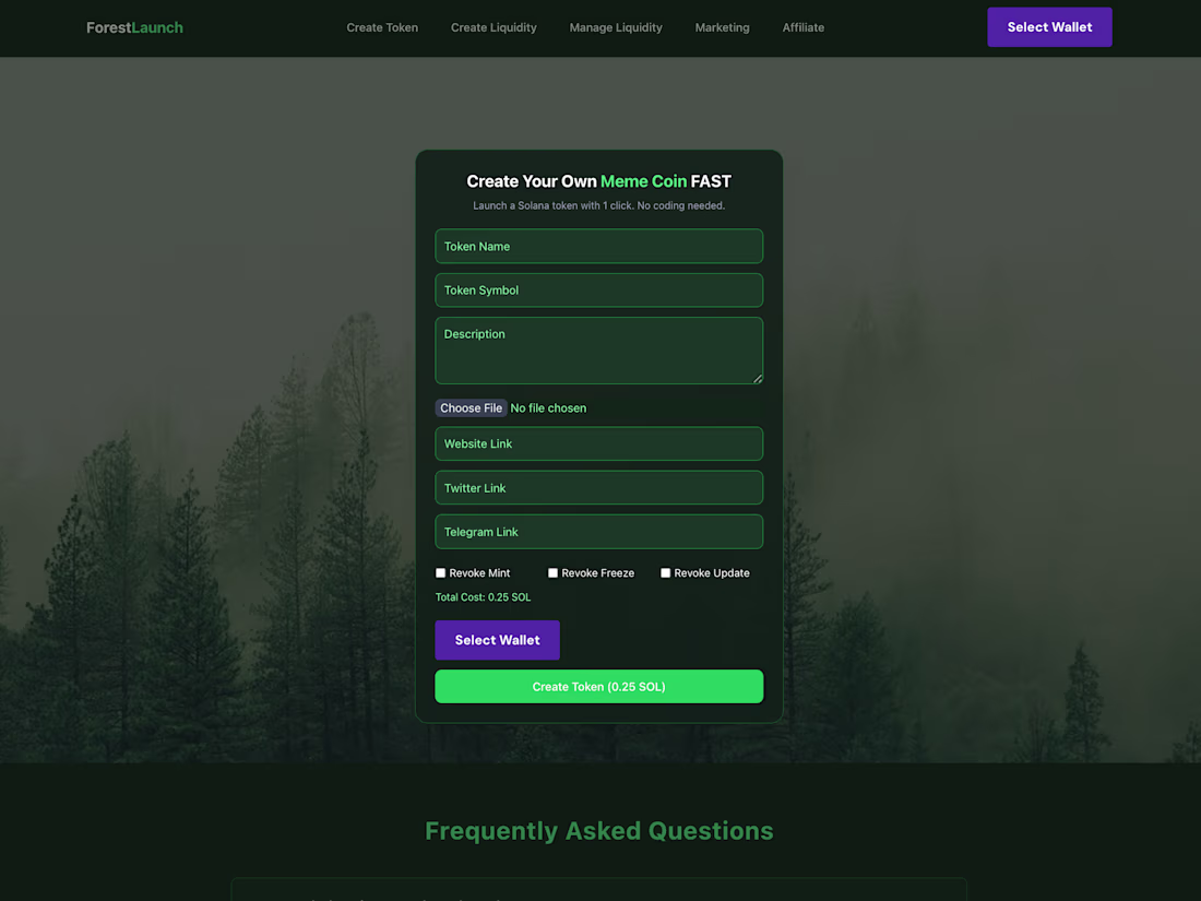 Cover image for Solana Token Launch Platform with Phantom Wallet Integration
