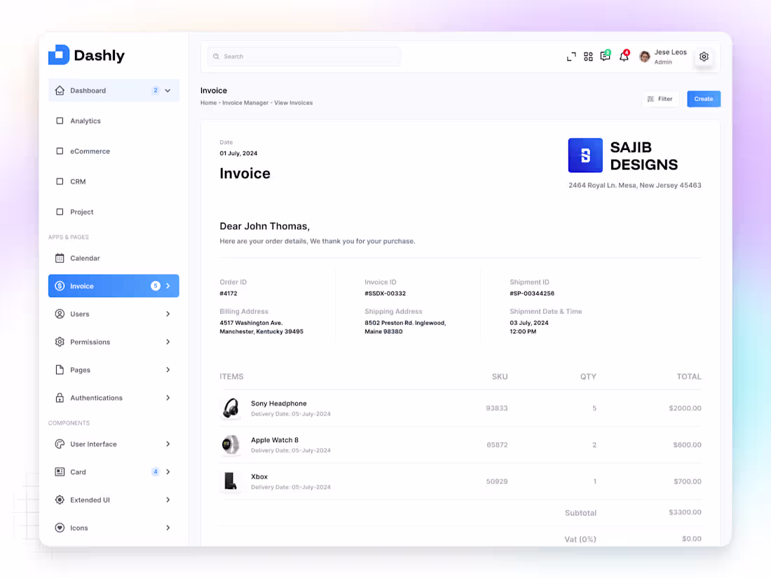 Cover image for ✦ Dashly — Invoice Profile App Dashly Invoice Profile is a m...