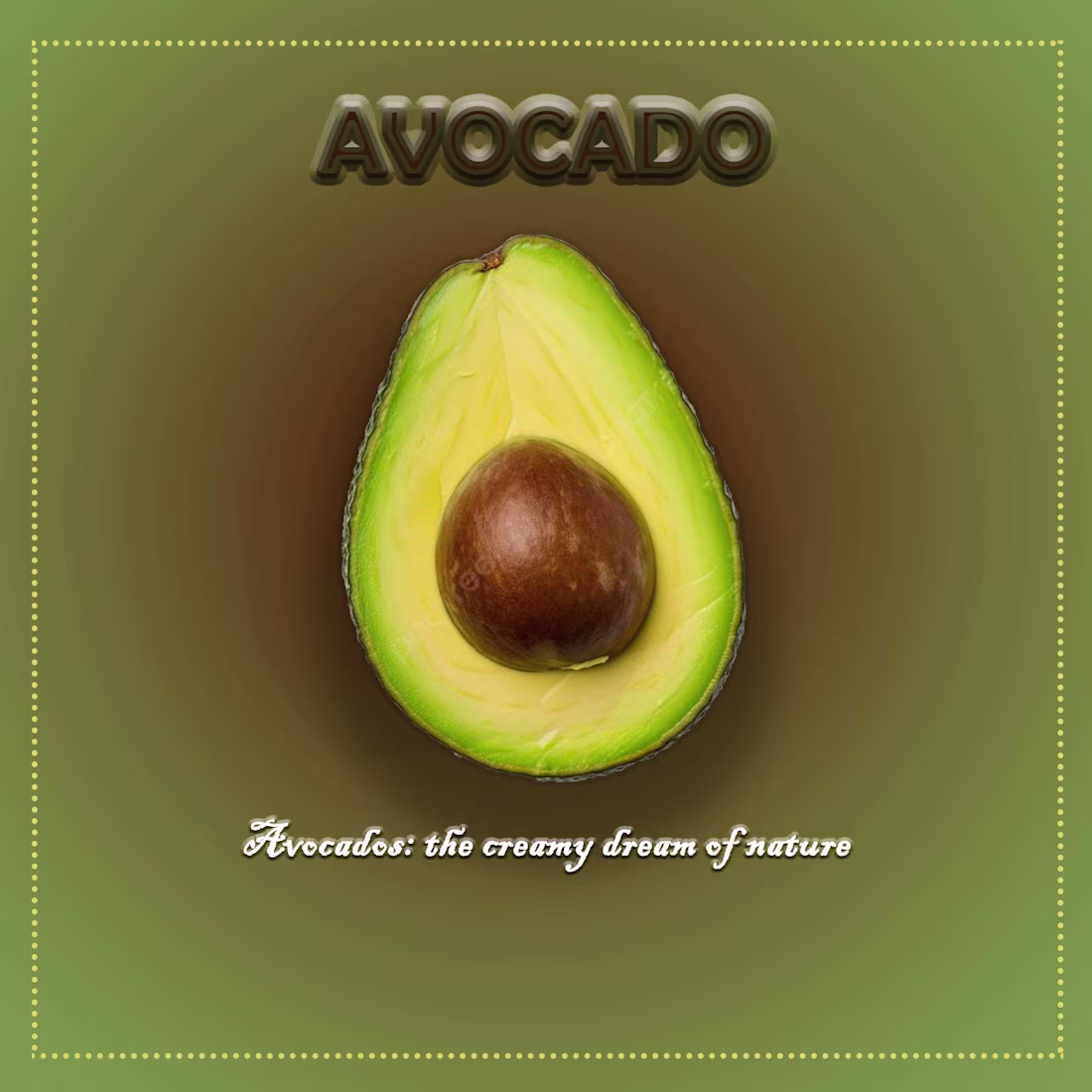 Cover image for avocado advertising design