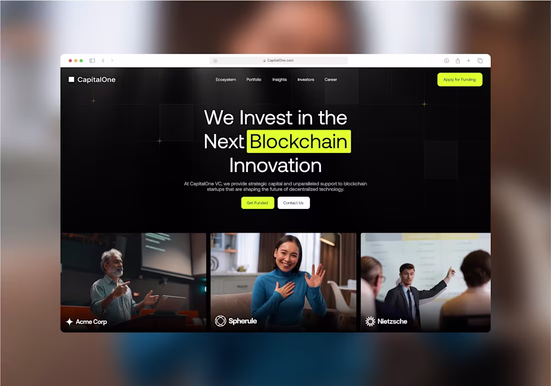 Cover image for CapitalOne - Website Design