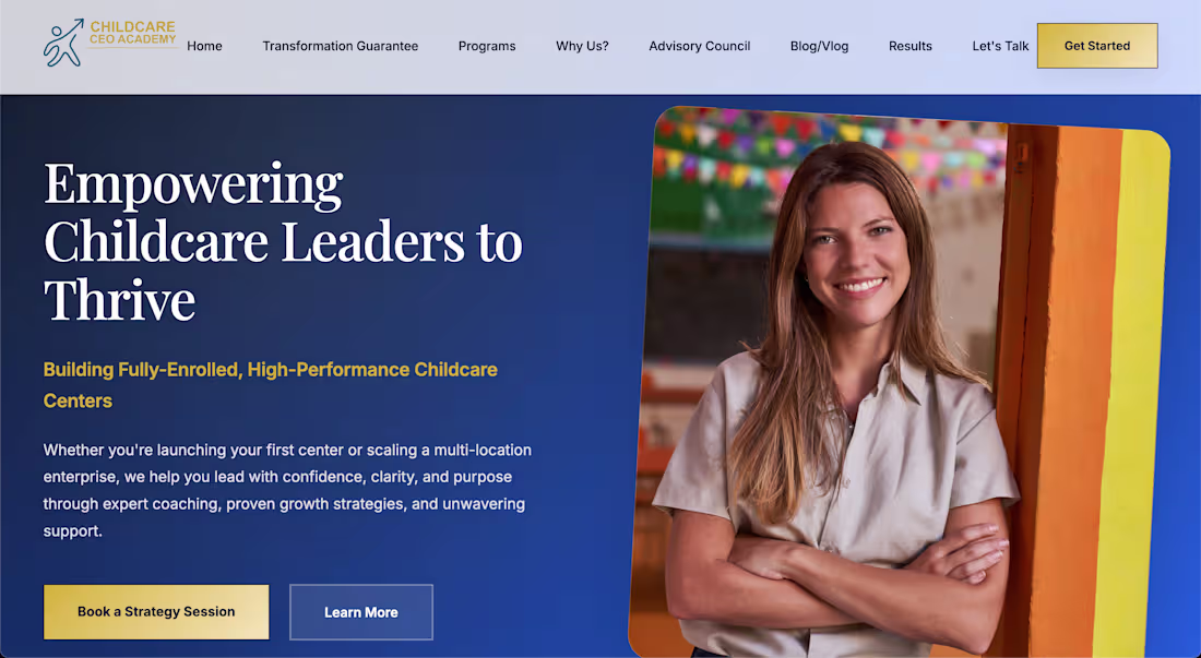 Cover image for Childcare CEO Academy - Business Coaching Platform