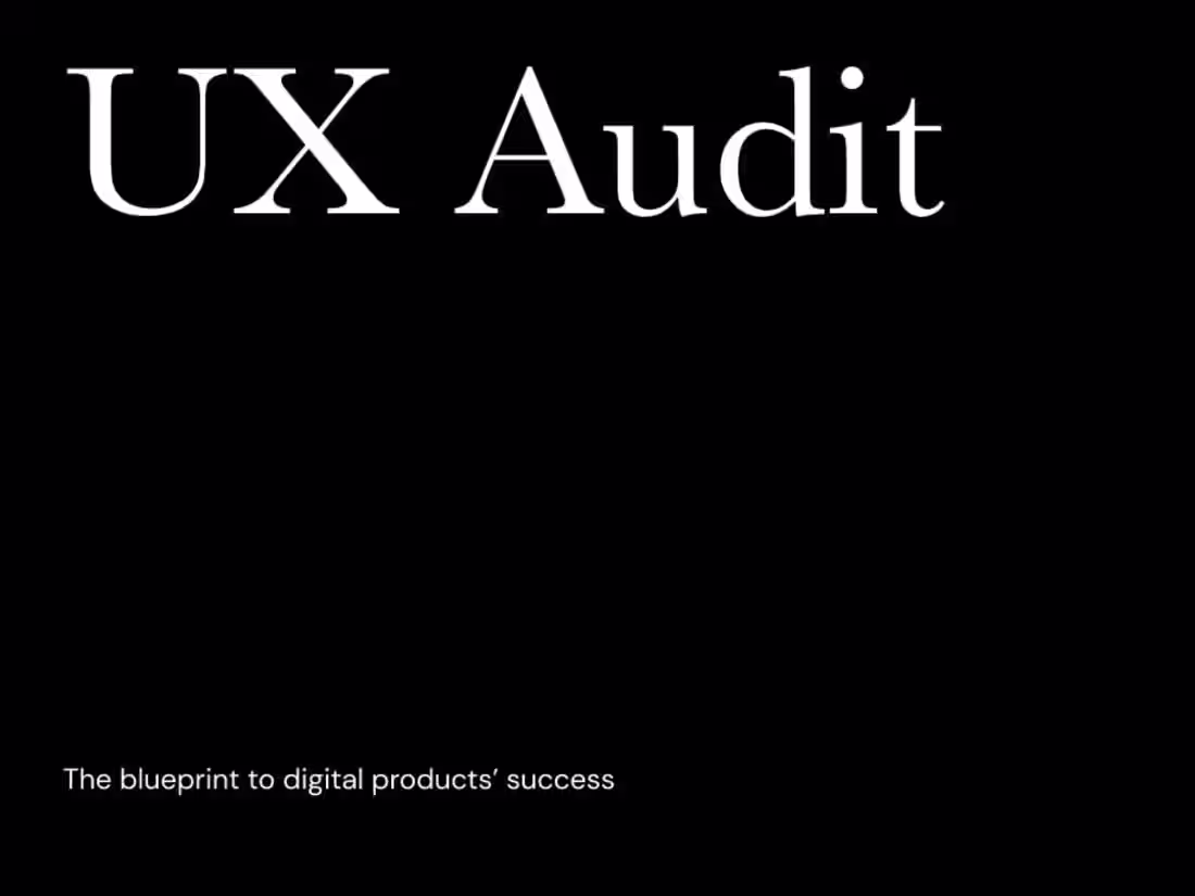 Cover image for UX Audit