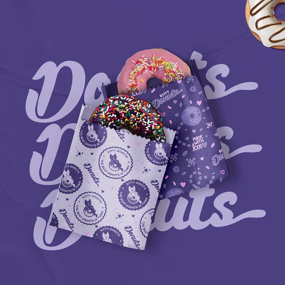 Cover image for KITTY DONUTS | LOGO DESIGN :: Behance