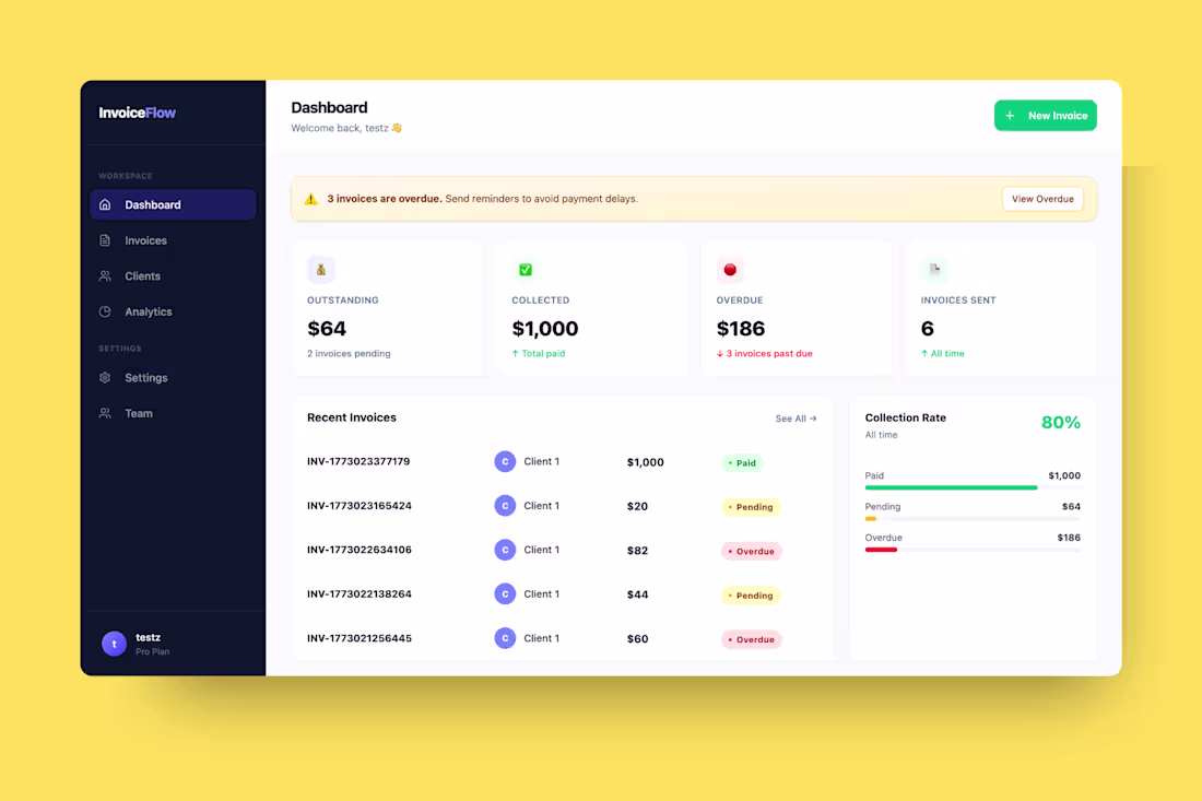 Cover image for InvoiceFlow — A streamlined invoicing