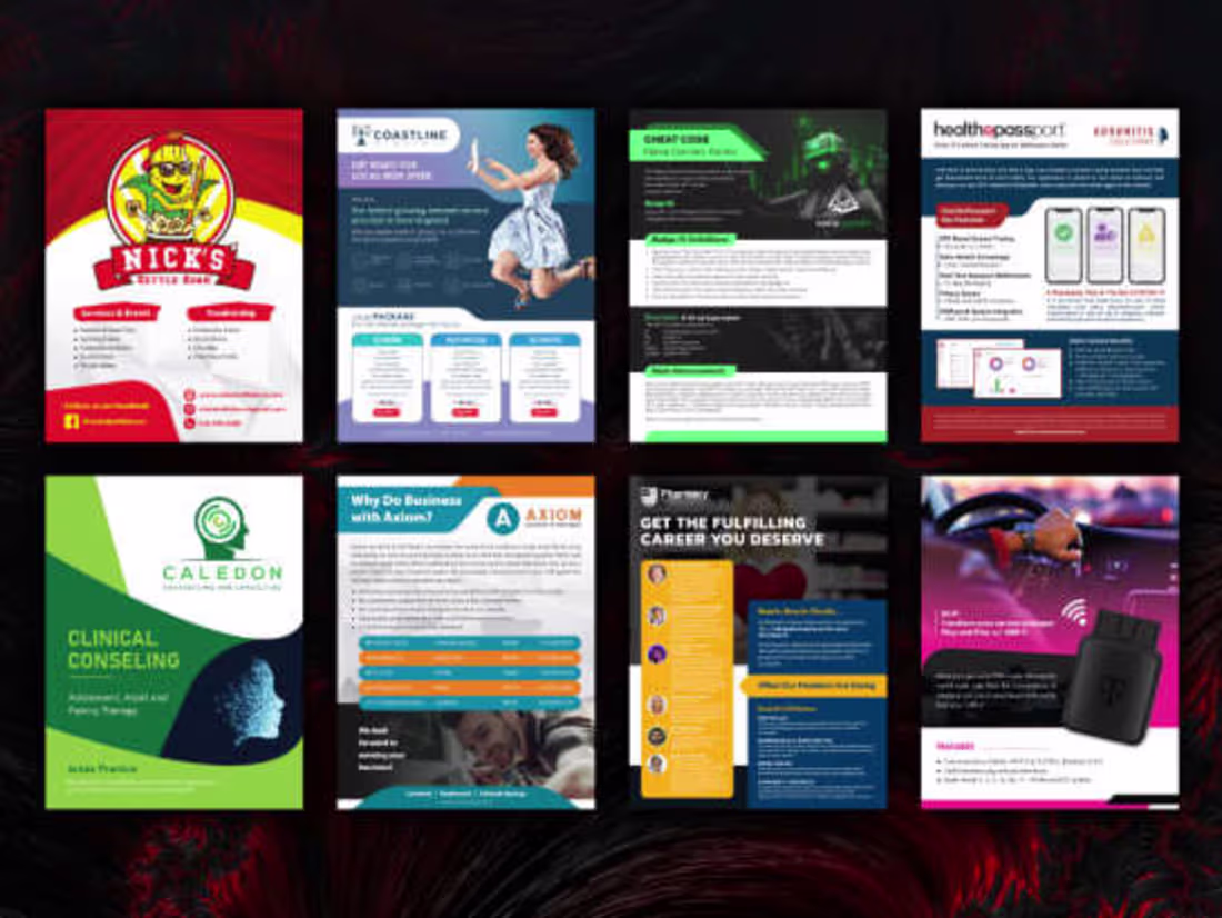 Cover image for Design annual report, company profile, bifold, trifold, brochure