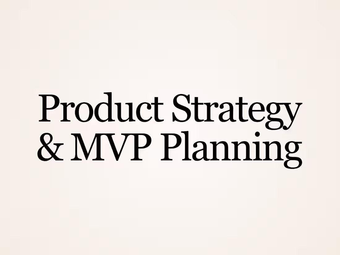 Cover image for Product Strategy & MVP Planning