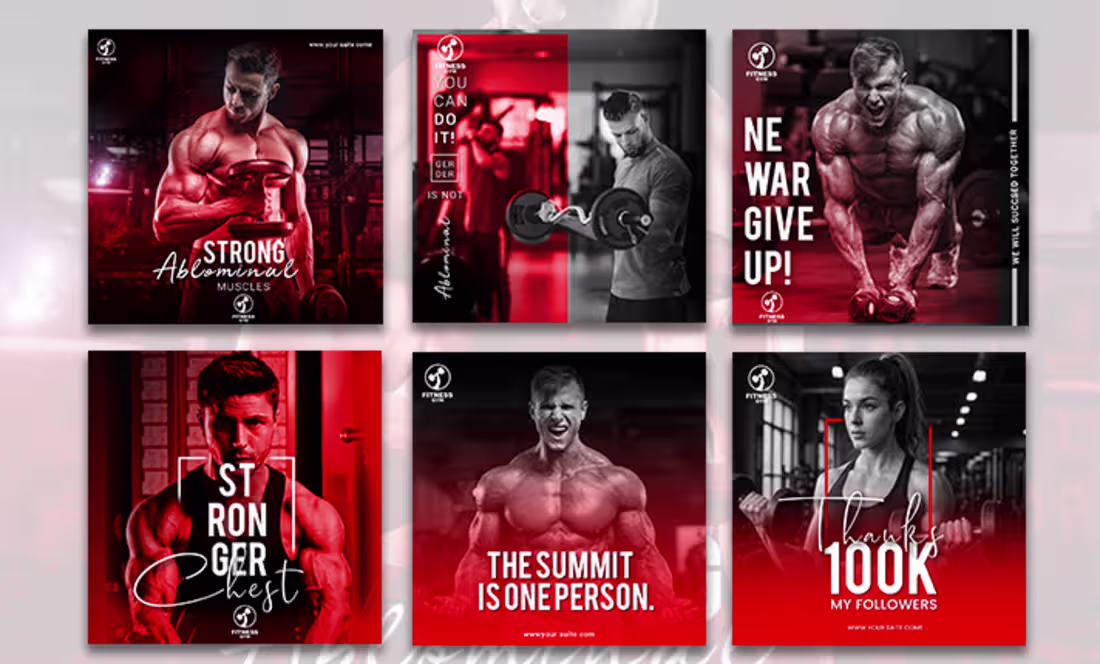 Cover image for gym branding project design