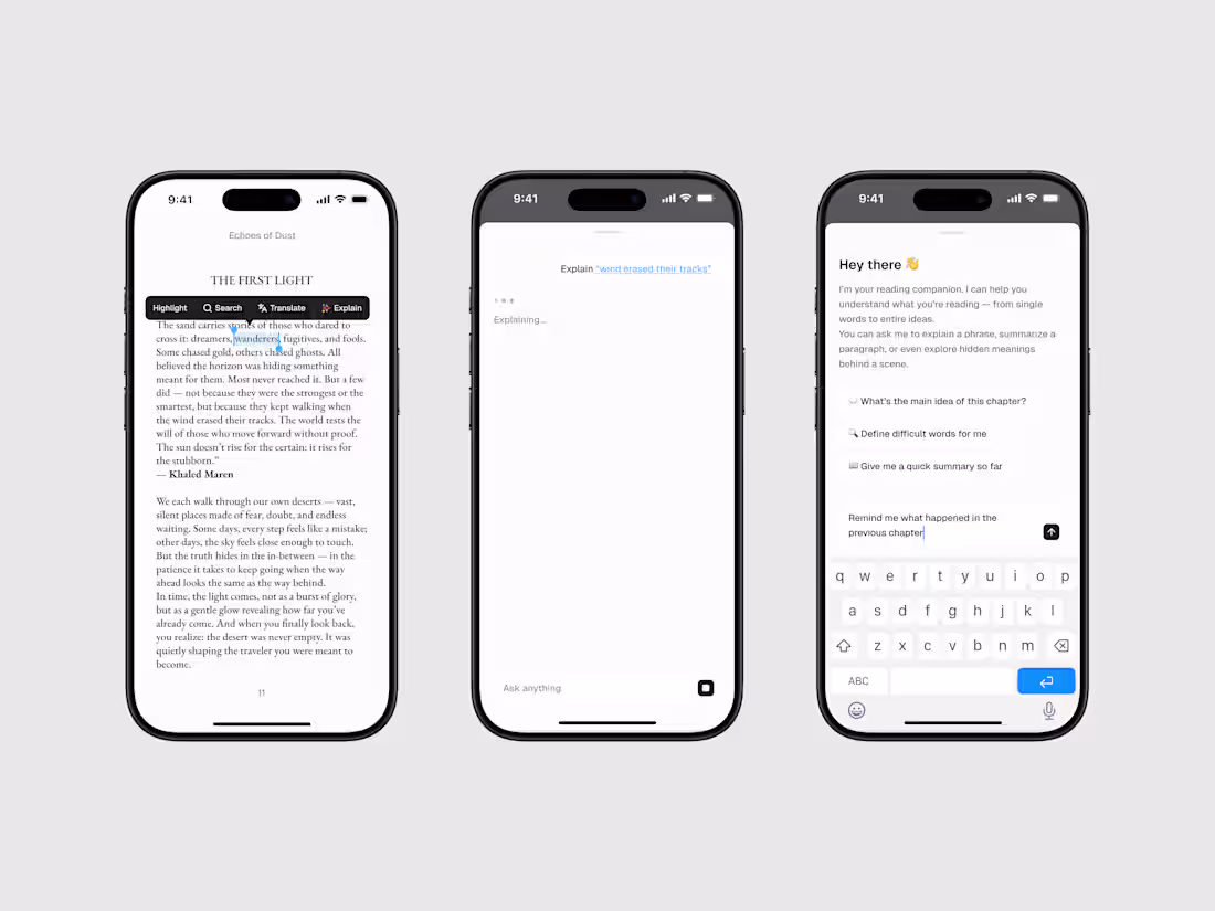 Cover image for AI Reading App - Explain, Summarize & Chat