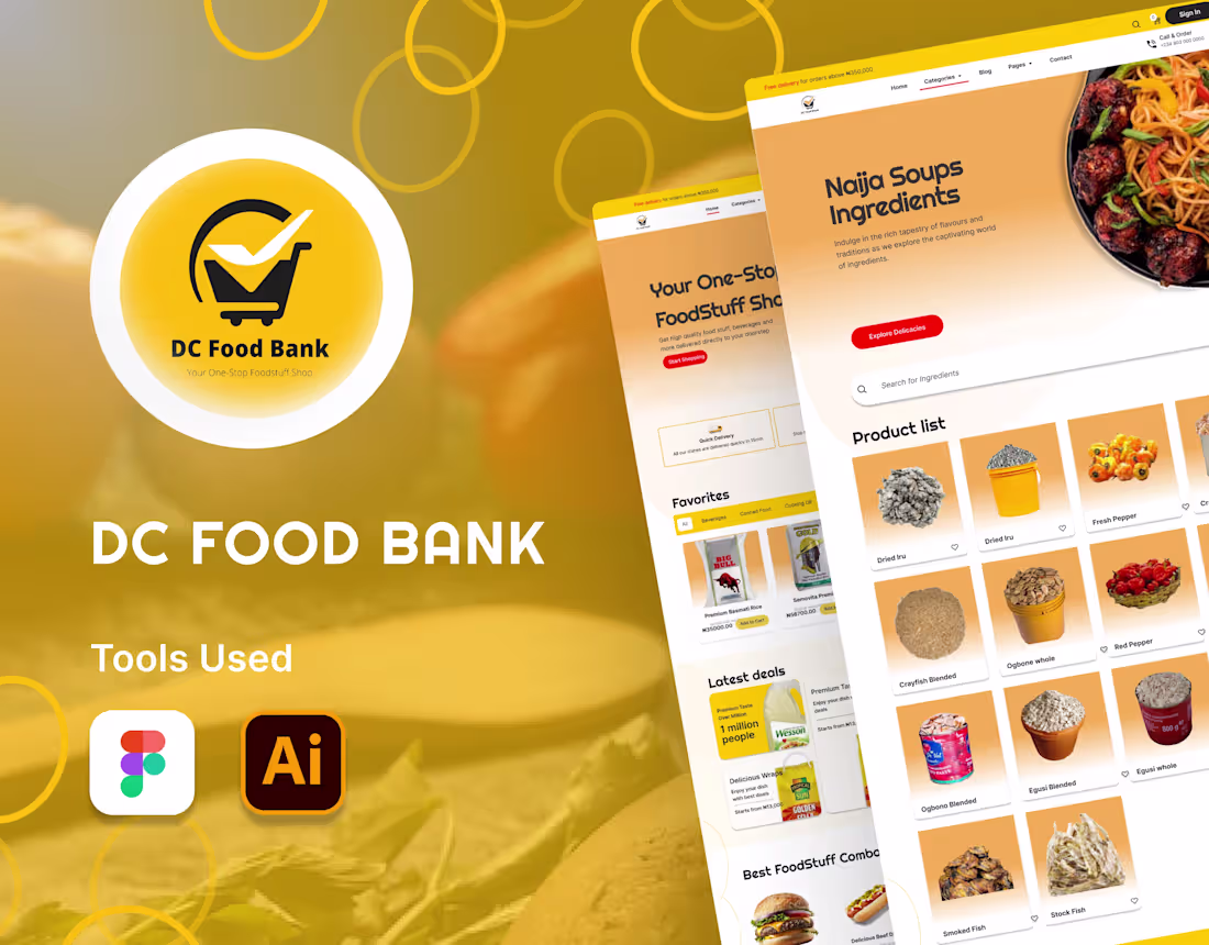 Cover image for DC FOOD BANK UI Design