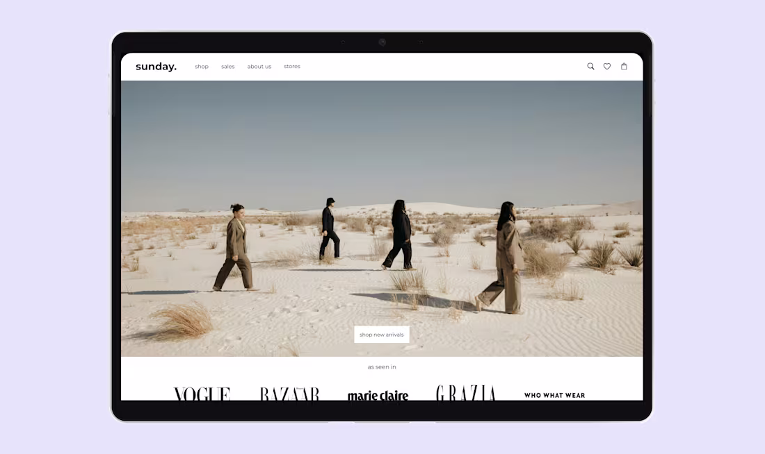 Cover image for Landing Page for sunday.