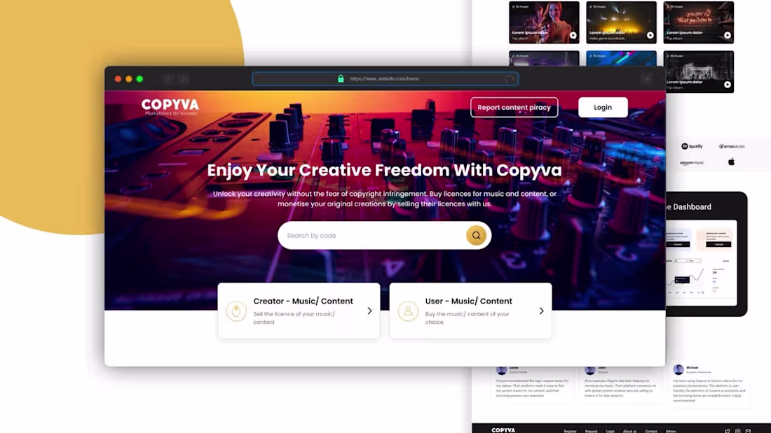 Cover image for Copyva | React website development