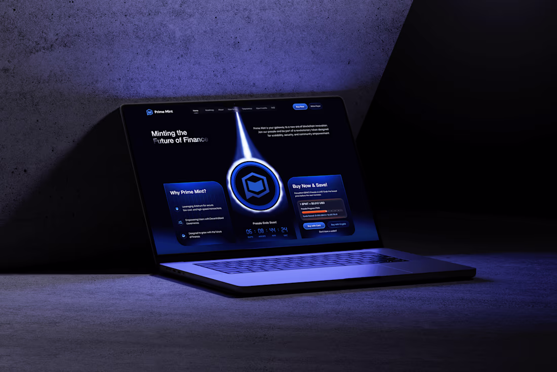 Cover image for Crypto Presale Landing Page Design