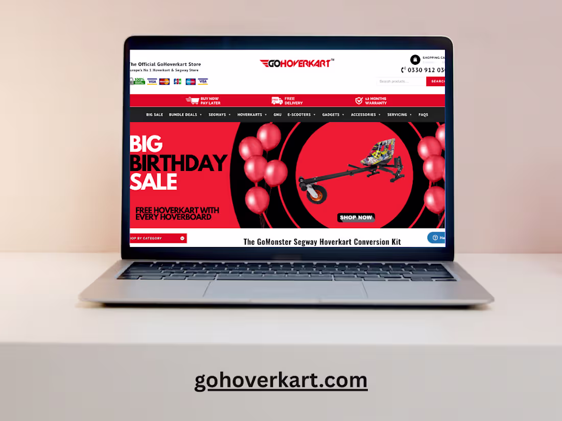 Cover image for GoHoverkart-E-commerce Store (Hoverboards, & Electric Products)