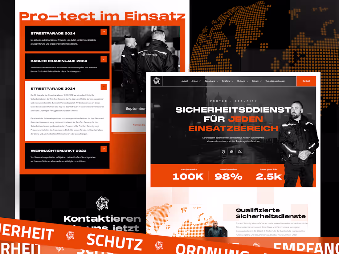 Cover image for Pro-Tect – UX/UI Design for Security Services Landing Page