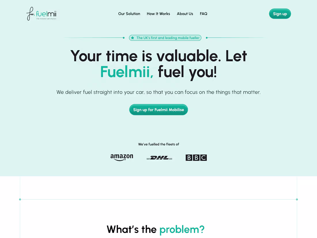 Cover image for Fuelmii - Landing Page Design + Development