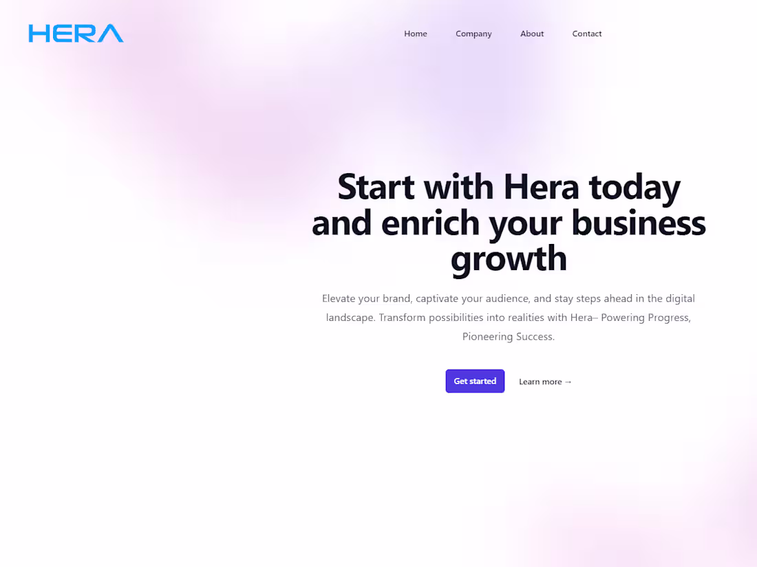 Cover image for Hera - Software & Marketing services website