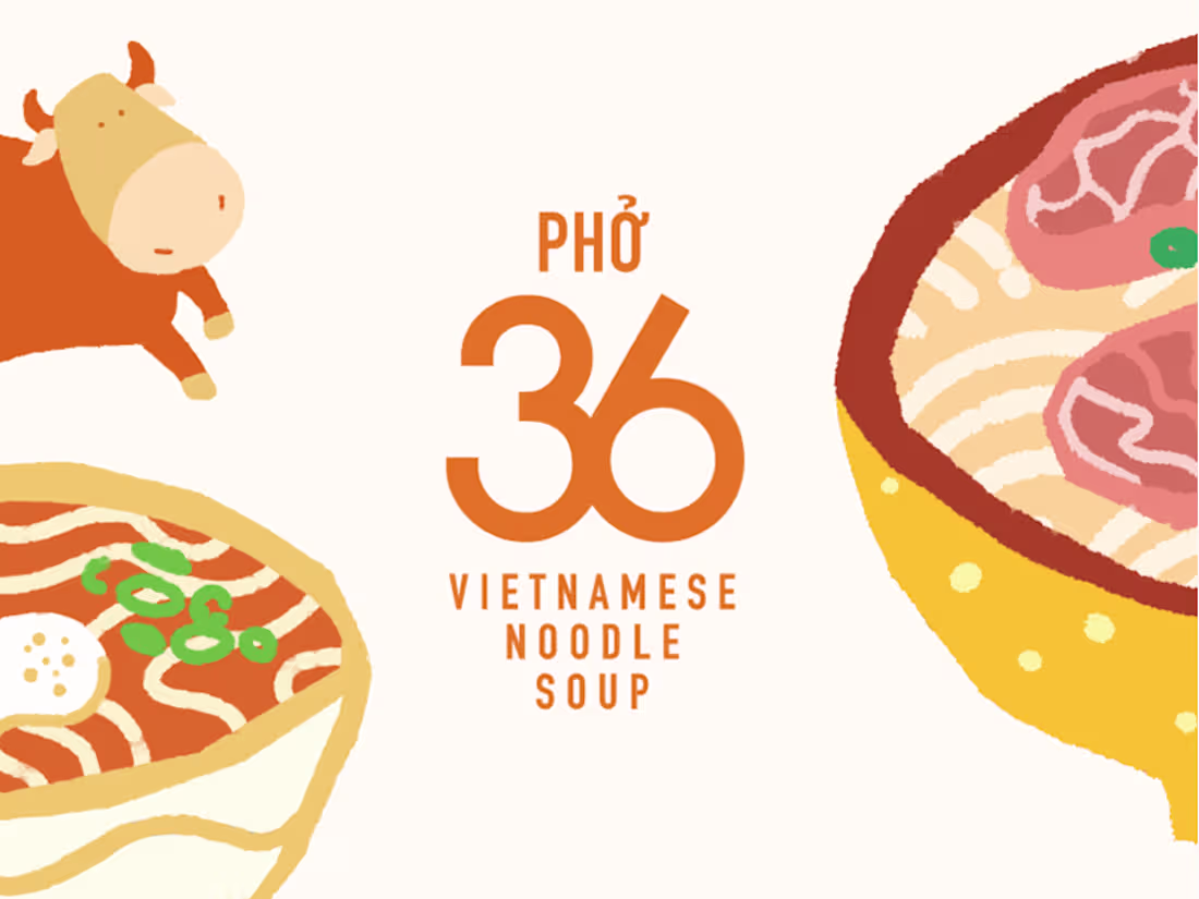 Cover image for PHO36 Restaurant | Brand Identity
