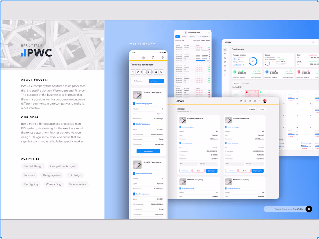 Cover image for PWC BPR System