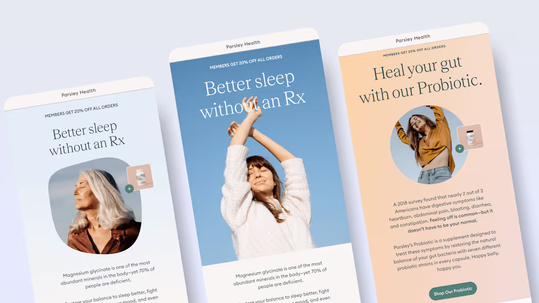 Cover image for Email Design for Parsley Health