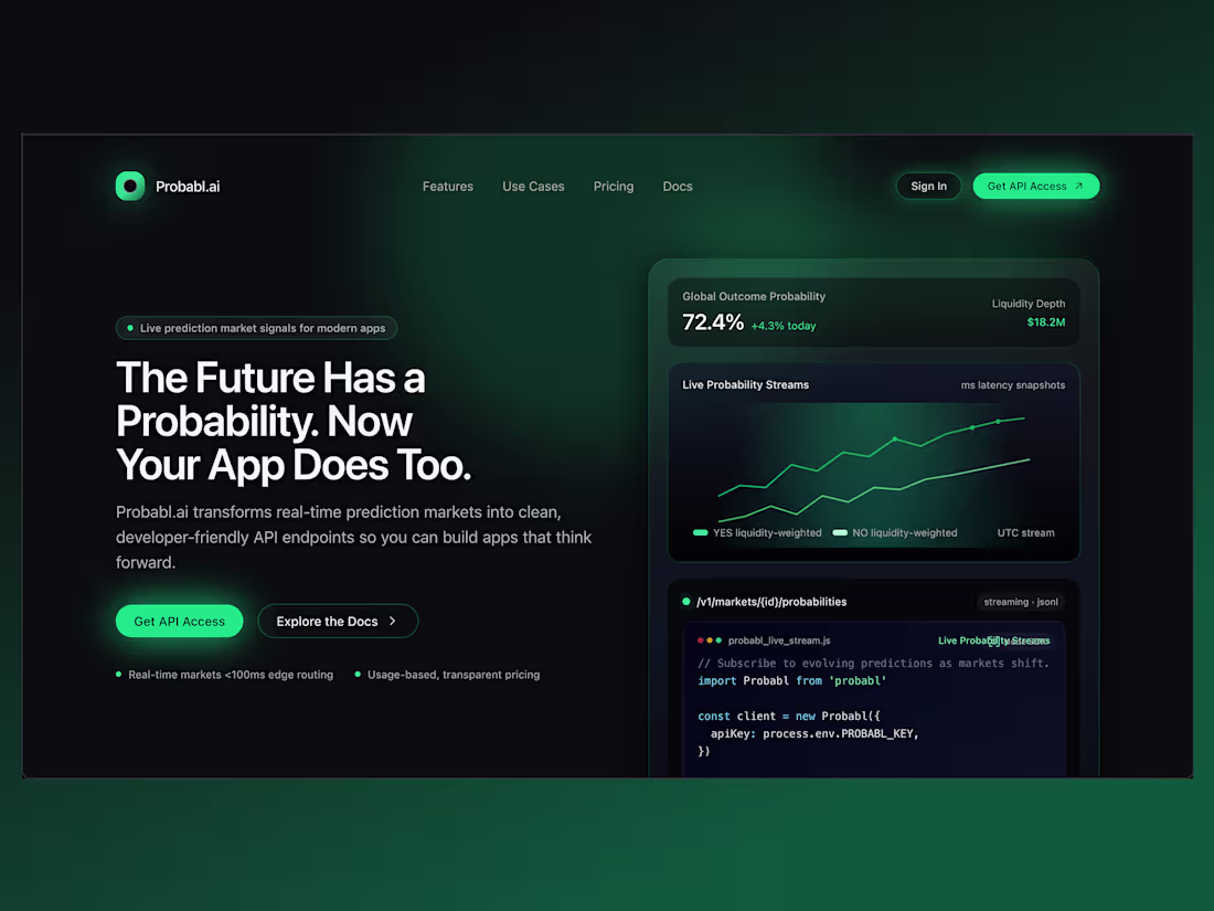 Cover image for Real-Time Prediction Market Website Development