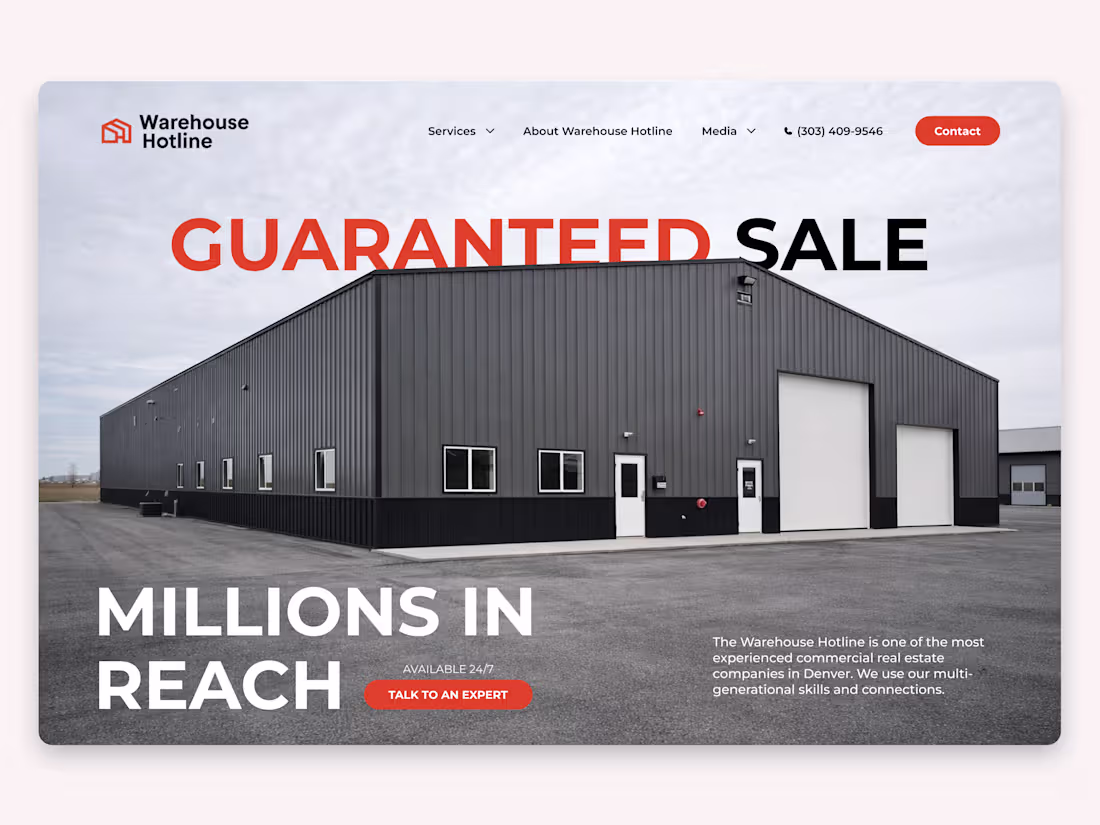 Cover image for Warehouse Hotline Hero Concept