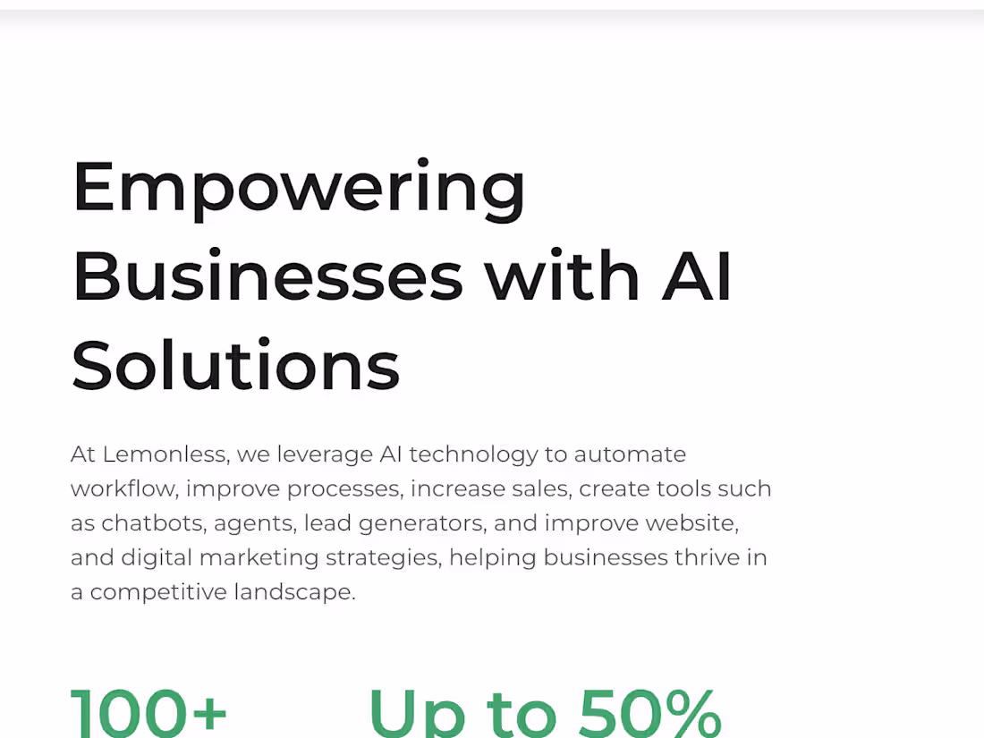 Cover image for AI-Driven Digital Solutions for Business Growth | Lemonless