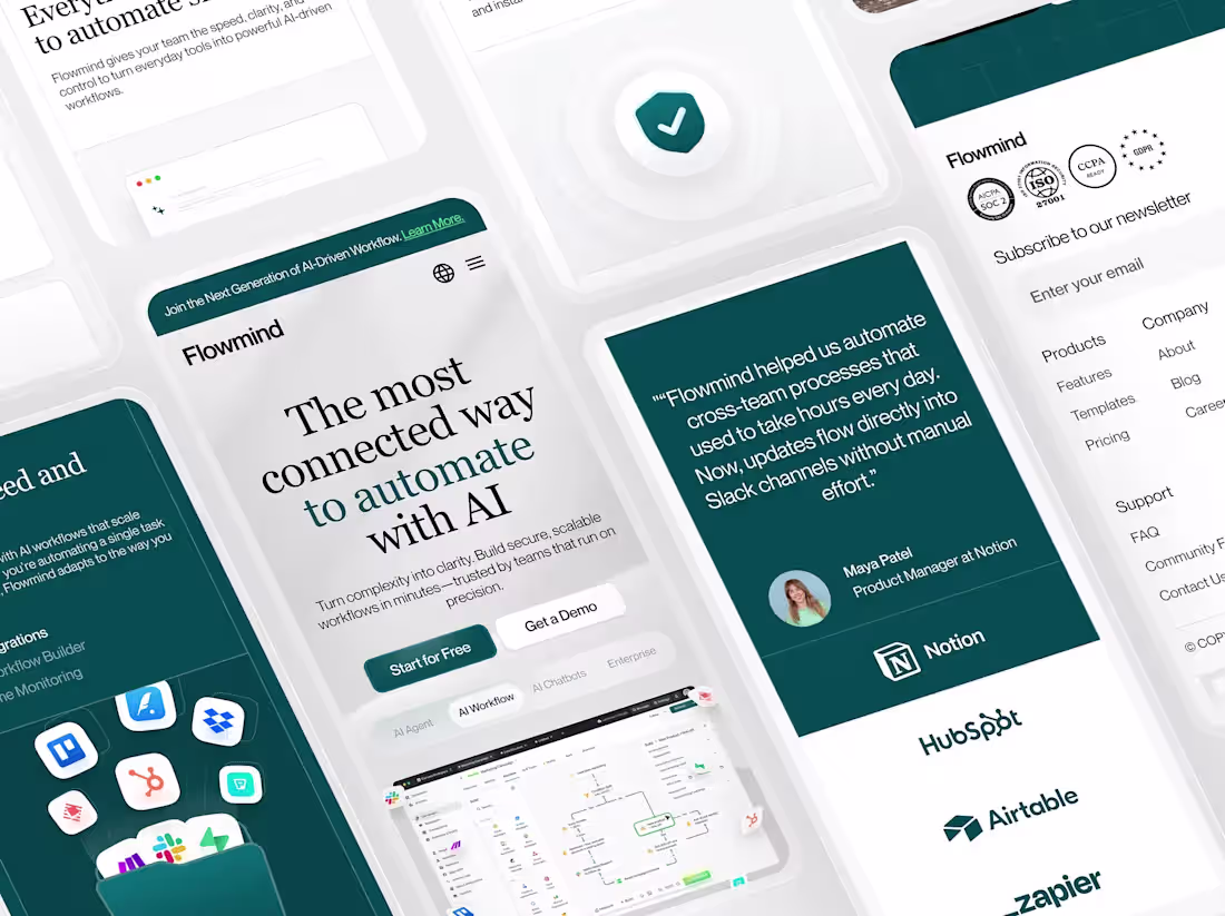Cover image for Flowmind - Responsive SaaS Landing Page