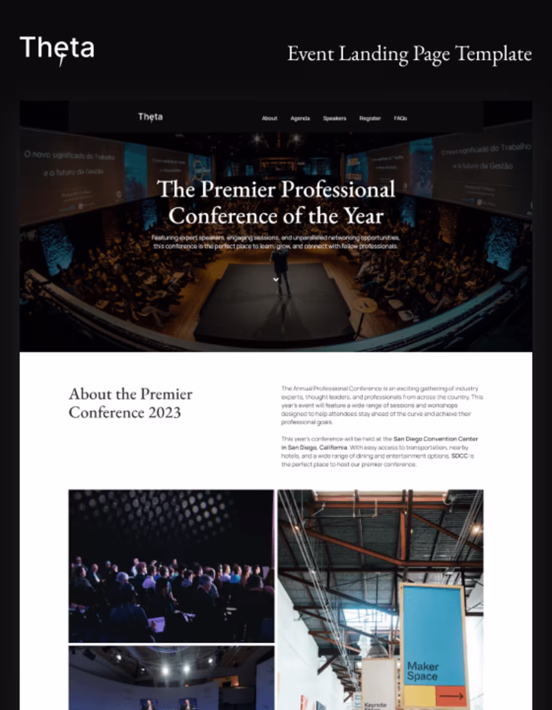 Cover image for Theta - Event Landing Page Webflow Template