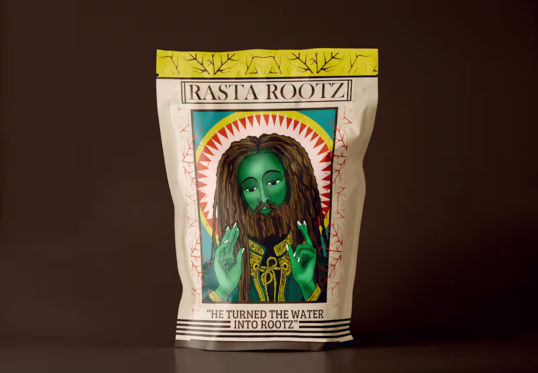 Cover image for Packaging and Illustration for a Rasta Rootz
