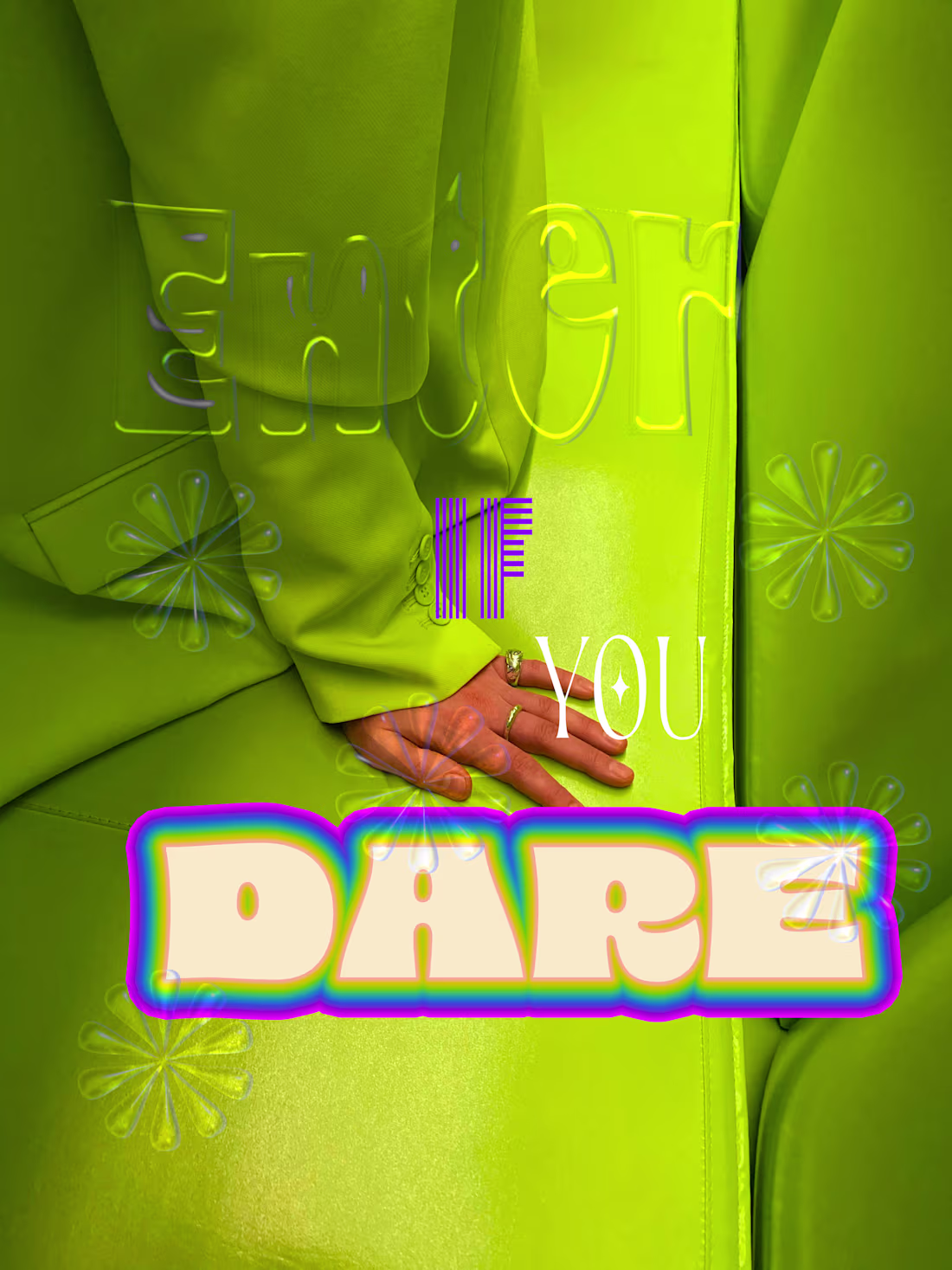 Cover image for Vibrant "Enter if you dare" Poster