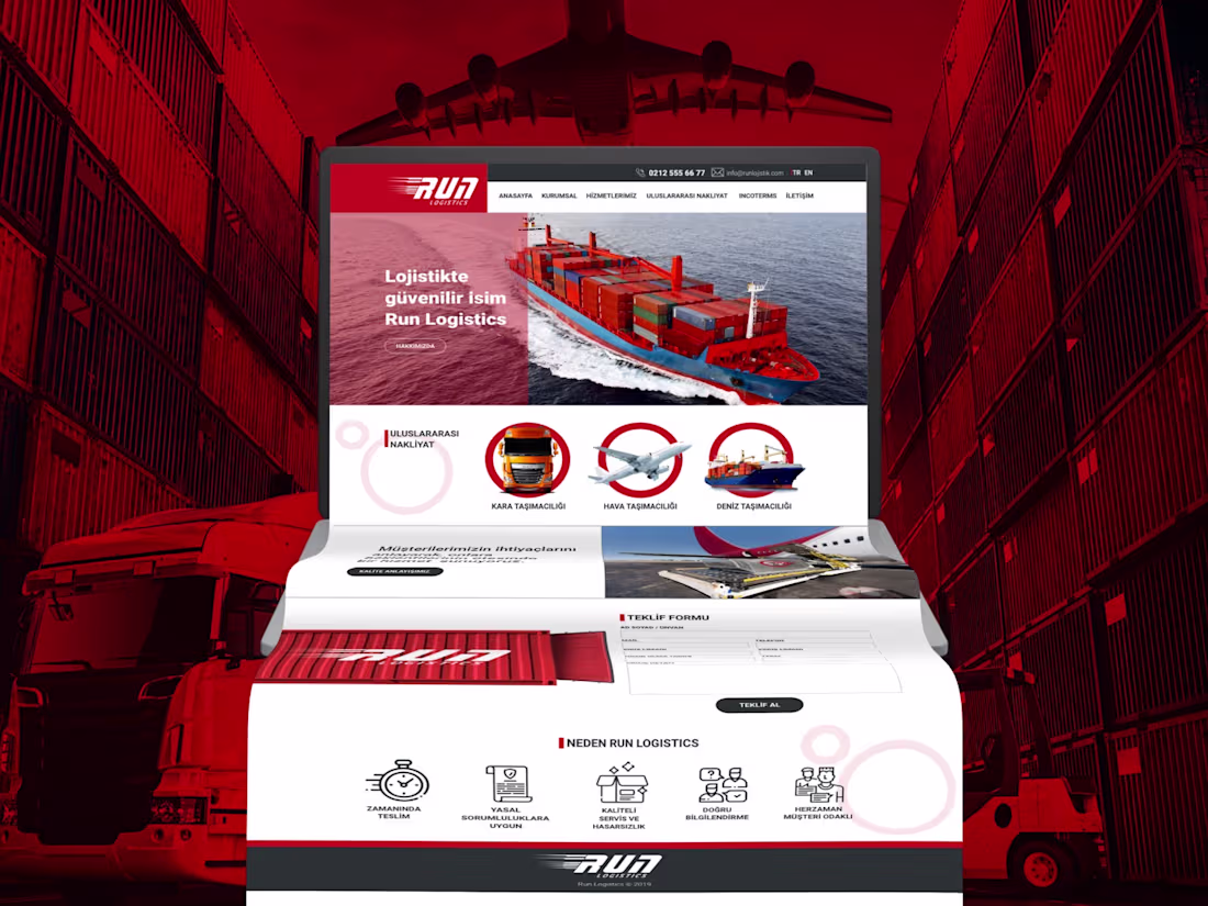 Cover image for Run Logistics Website Design