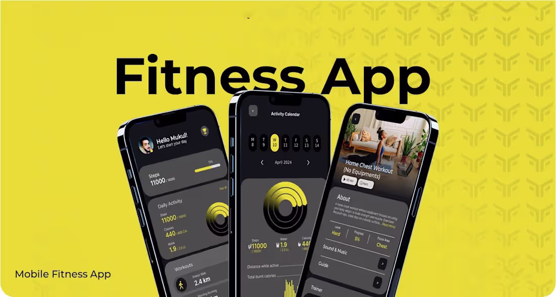 Cover image for Modern Fitness App Design for Health & Wellness Enthusiasts