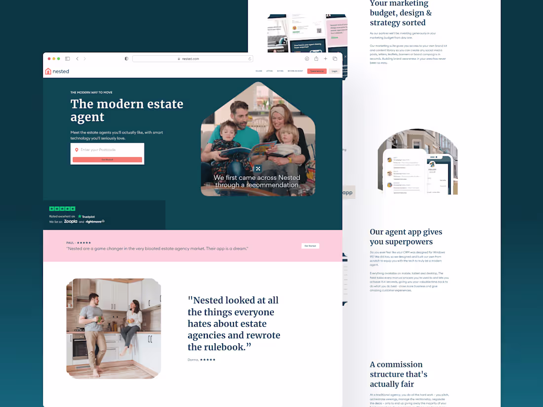 Cover image for Nested: Marketing website design & development