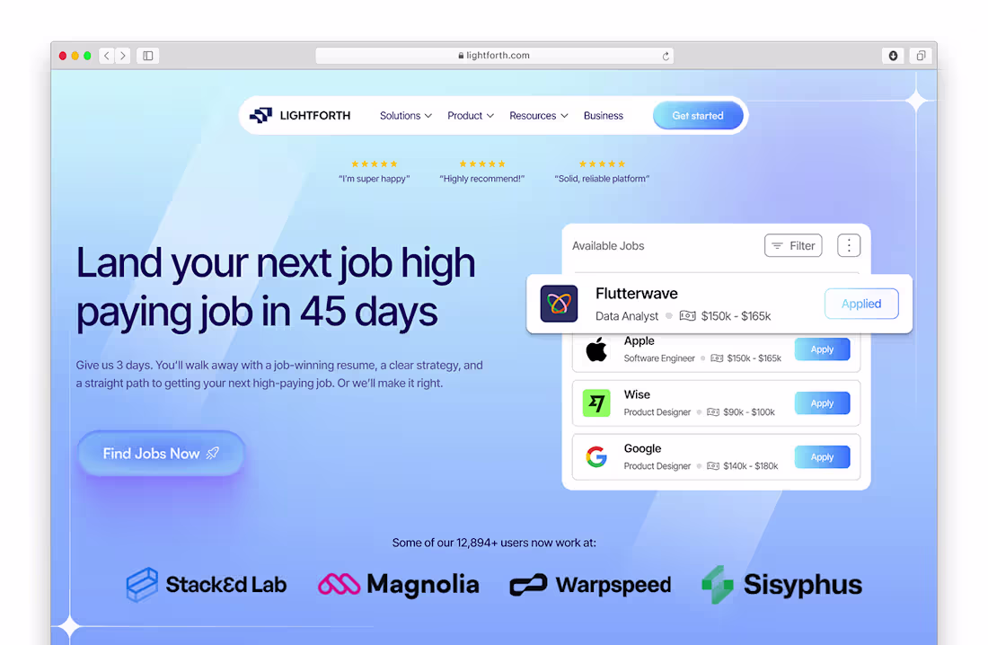 Cover image for Lightforth Landing Page Redesign