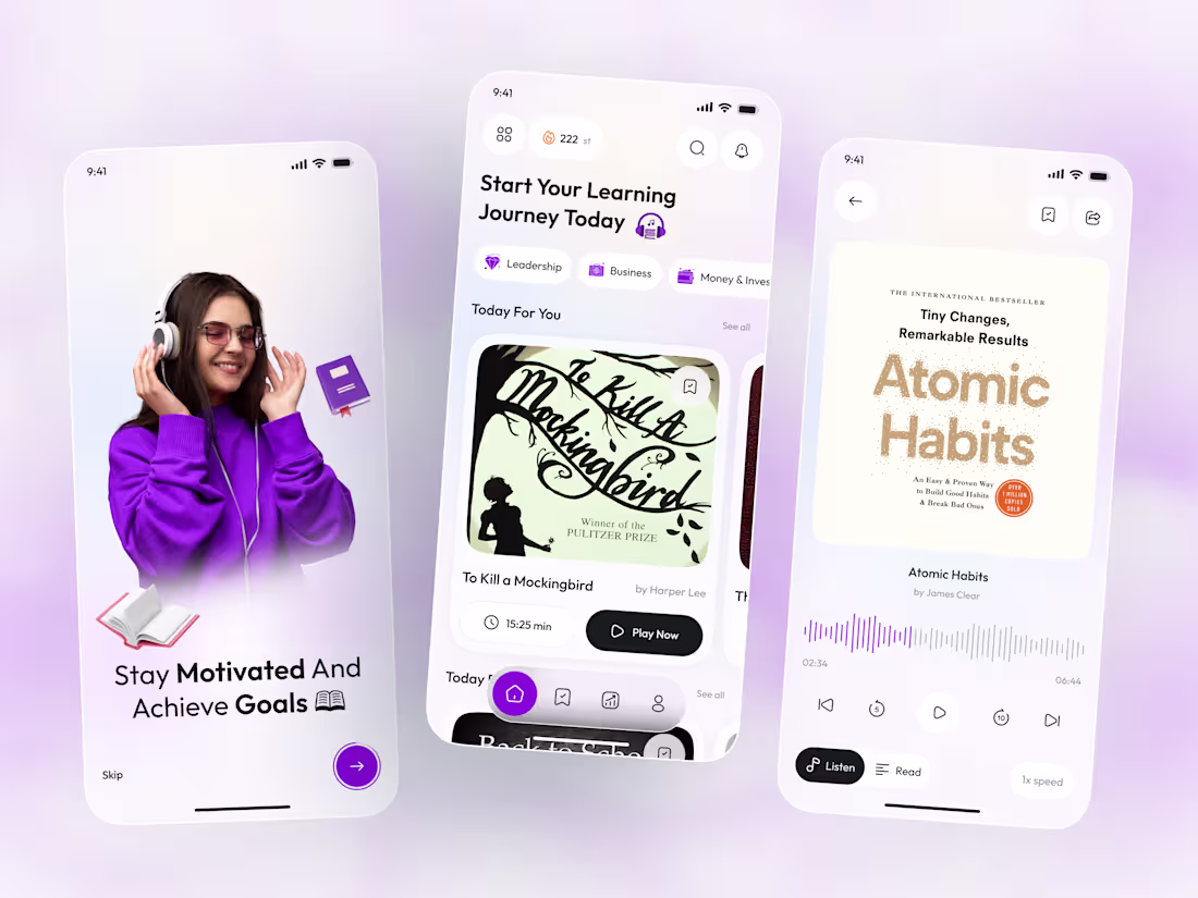 Cover image for  Audiobooks App | iOS and Android | UI/UX