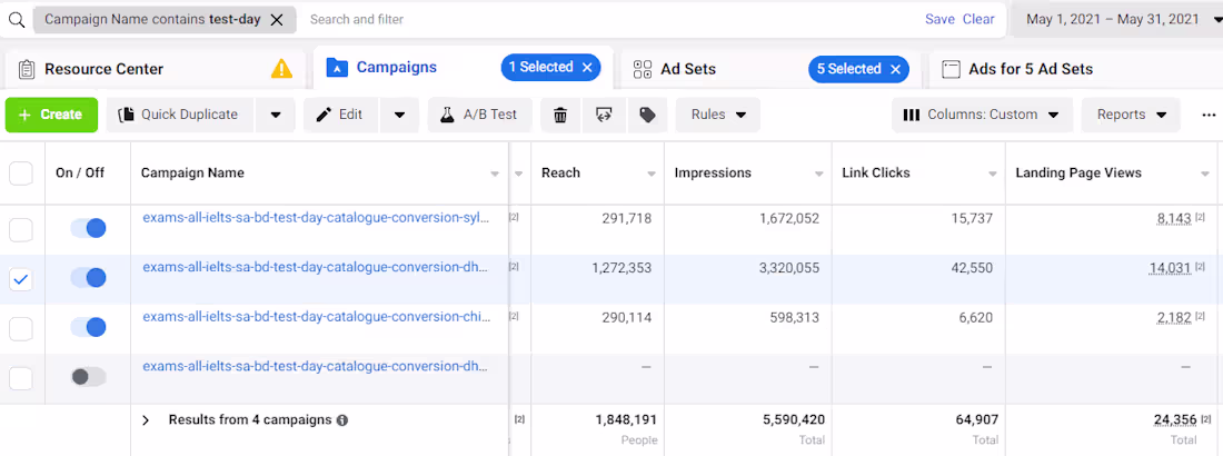 Cover image for British Council Test Day Promotion Campaign