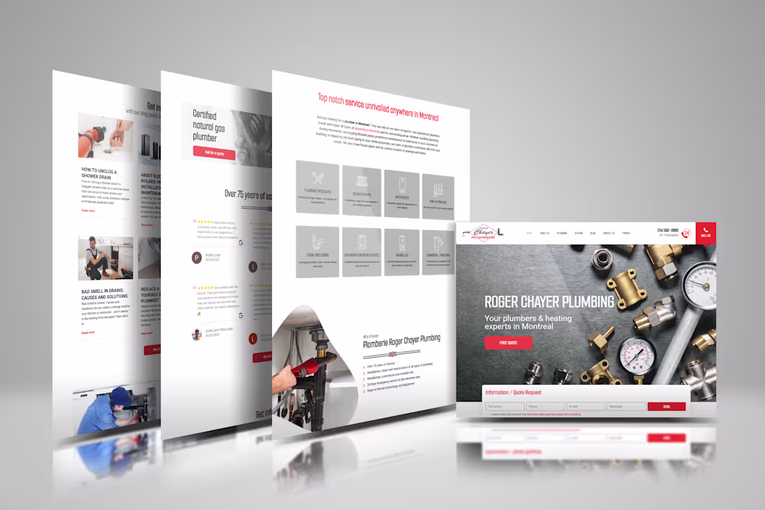 Cover image for Professional and easy-to-use website designed for a plumbing...