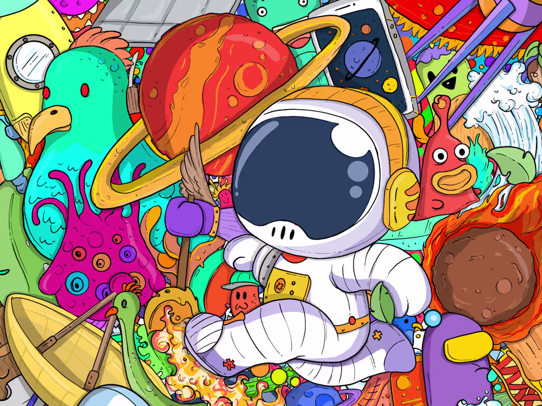 Cover image for Galactic Doodles: A Cosmic Journey through Space and Planets
