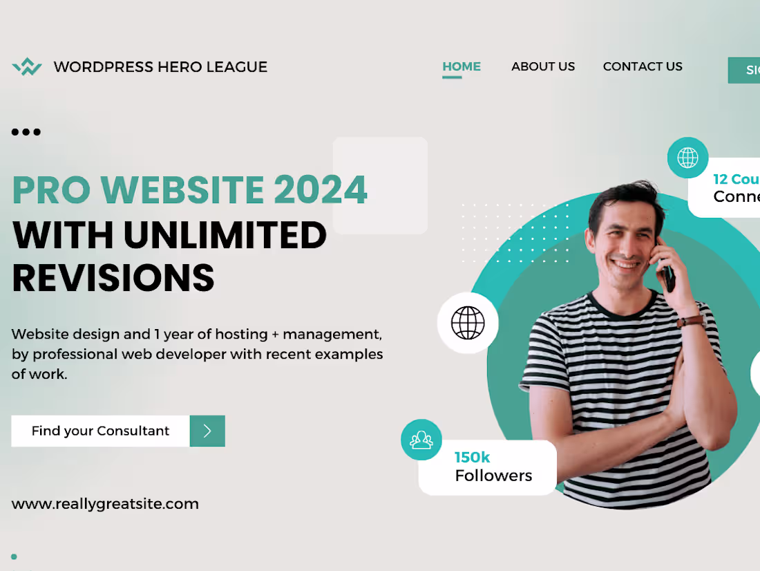 Cover image for Professional Website design and 1 year of hosting + management