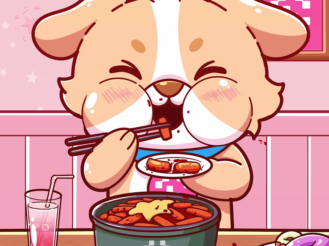 Cover image for Dobby tries Korean Street food 