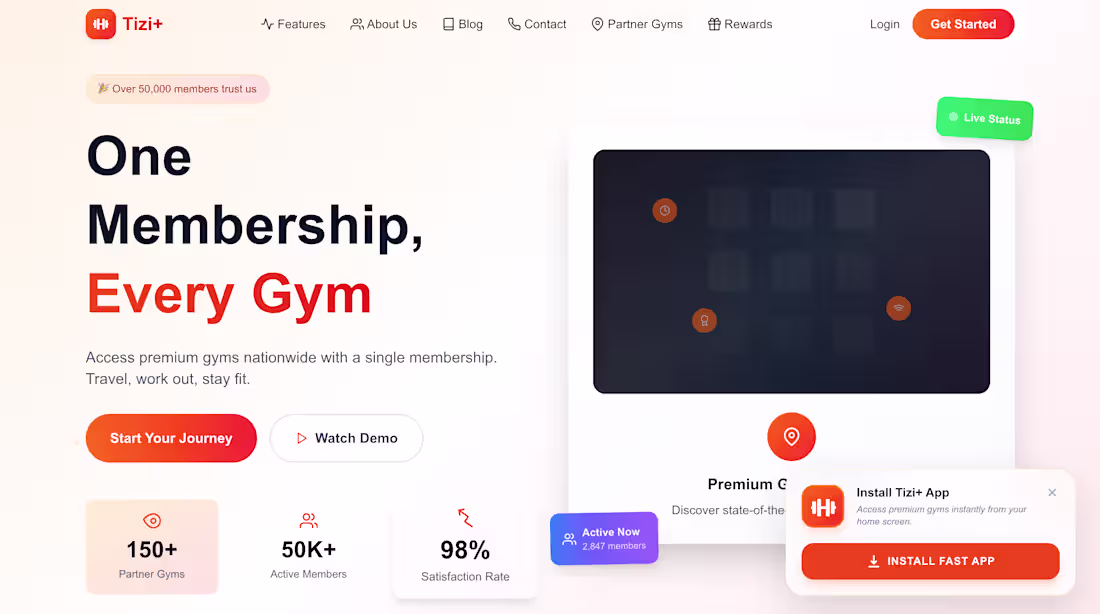 Cover image for Fitness tracking platform with subscription