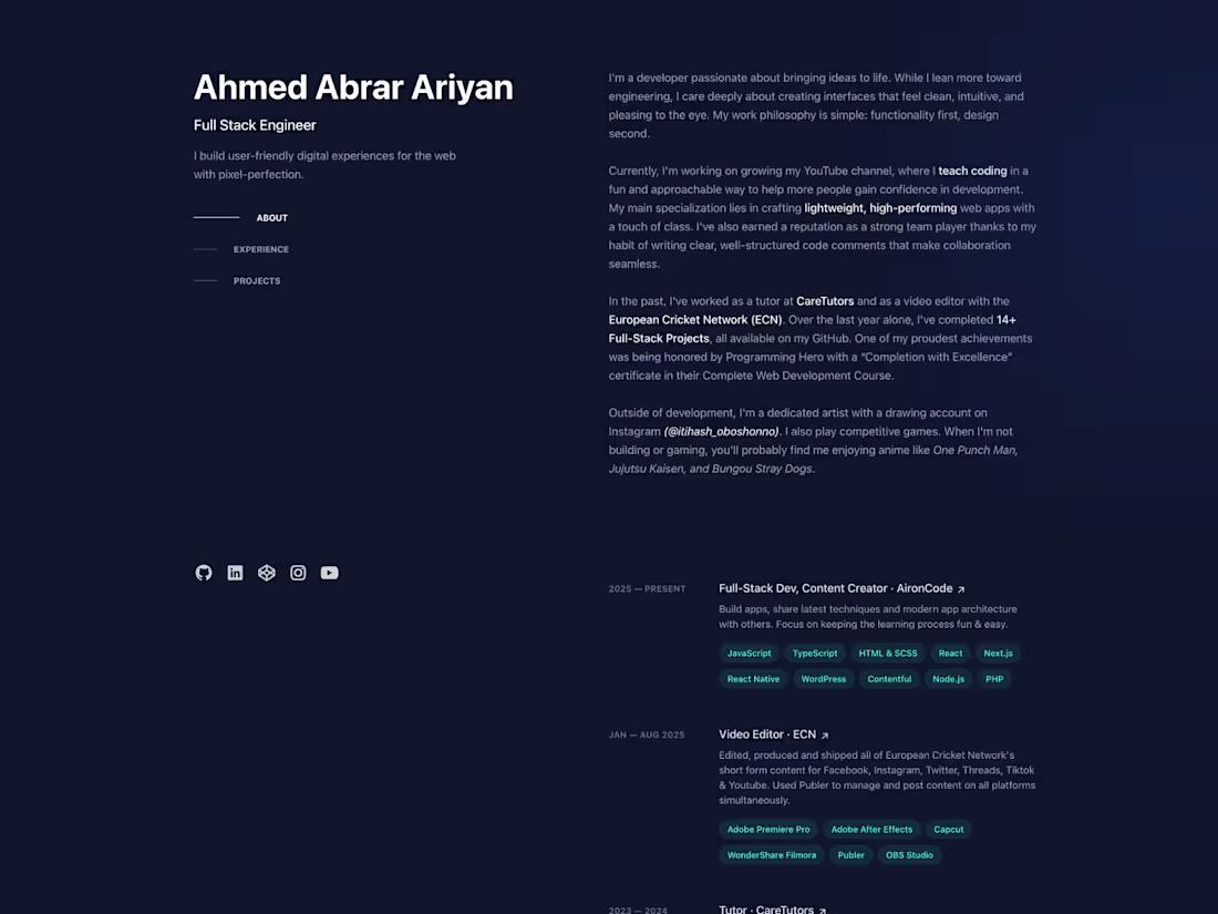 Cover image for My portfolio website using NextJS