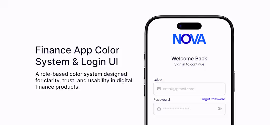 Cover image for Finance App Color System & Login UI