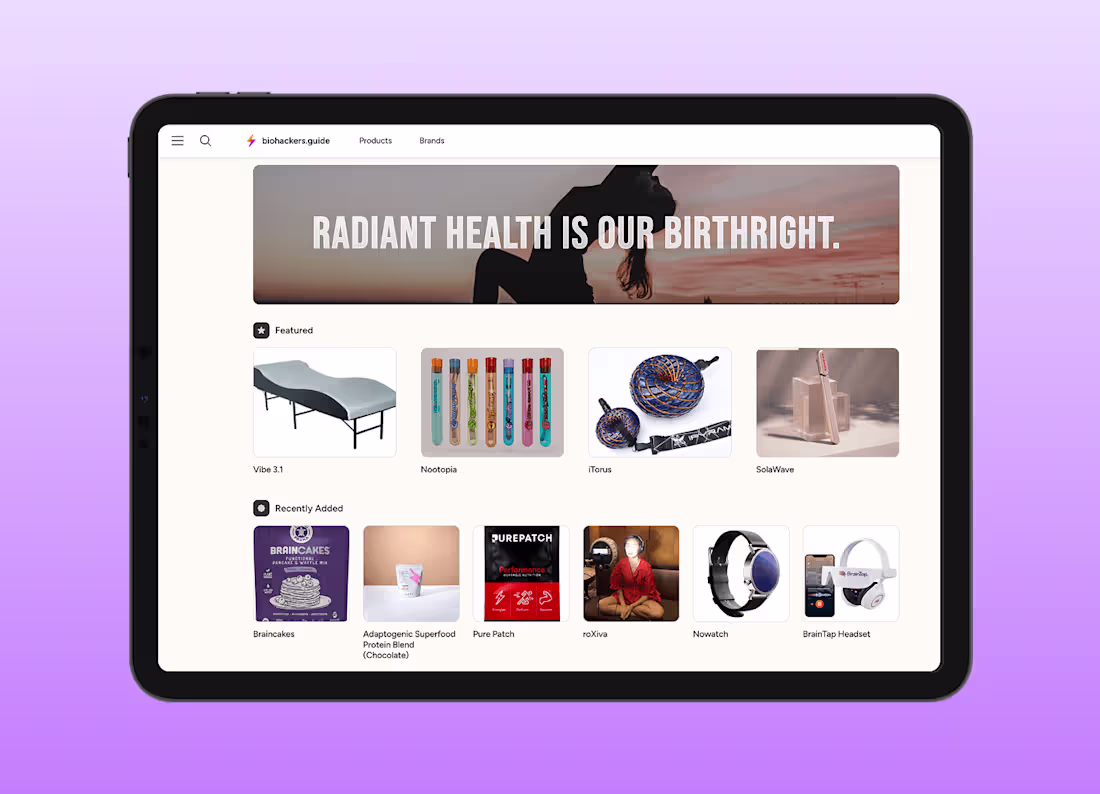 Cover image for Biohackers.Guide – Interactive Health & Wellness Directory