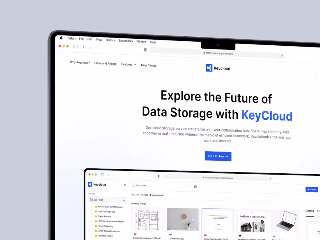 Cover image for AI Integrated Cloud Storage - Landing Page